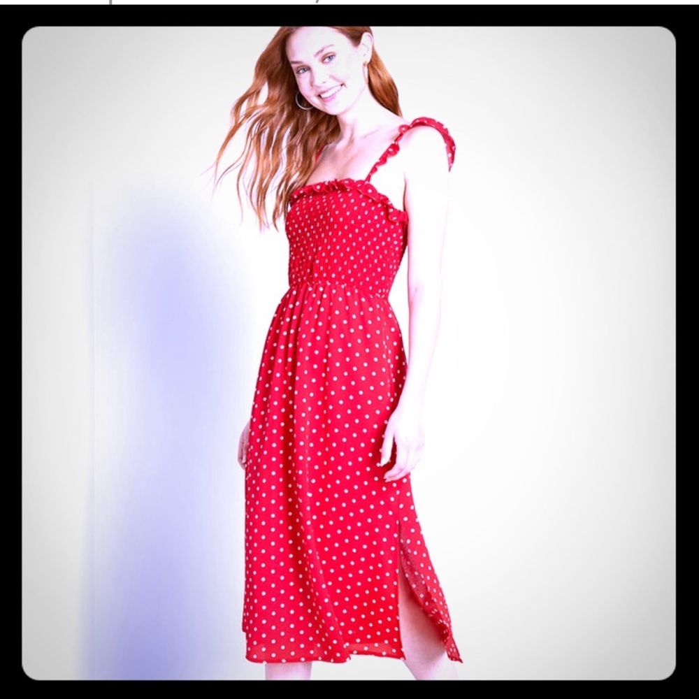 ModCloth Red and White Polka Dot Dress